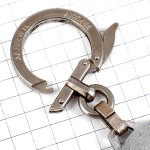 キーホルダー・コウノトリ鳥ガスタンク銀色シルバー