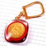 キーホルダー・ニワトリ雄鶏シャンパーニュのブドウ房シャンパン葡萄酒クレディアグリコル銀行 BOURBON CREDIT-AGRICOLE FRANCE