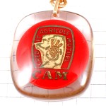 キーホルダー・ニワトリ雄鶏シャンパーニュのブドウ房シャンパン葡萄酒クレディアグリコル銀行 BOURBON CREDIT-AGRICOLE FRANCE