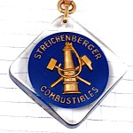 キーホルダー・鉱山の道具ライオン紋章ブルボン社製 BOURBON COAL STREICHENBERGER FRANCE