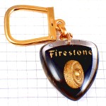 キーホルダー・ファイアストン社ゴールド金色タイヤ車ブルボン社製 FIRESTONE