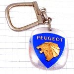 キーホルダー・プジョー金色ライオン車エッソ石油ゴールド PEUGEOT ESSO BOURBON FRANCE EXXONMOBIL USA