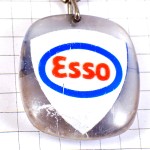 キーホルダー・プジョー金色ライオン車エッソ石油ゴールド PEUGEOT ESSO BOURBON FRANCE EXXONMOBIL USA