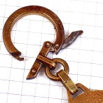 キーホルダー・アビジャン象ゾウ小麦の穂ブロンズ色コートジボワール