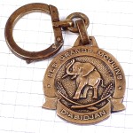 キーホルダー・アビジャン象ゾウ小麦の穂ブロンズ色コートジボワール