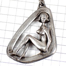 キーホルダー・セクシーヌードの女の子シルバー銀色 CELLE-QUE-J-AIME PINUP FRANCE キーホルダー・セクシーヌードの女の子シルバー銀色 CELLE-QUE-J-AIME PINUP FRANCE