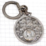 キーホルダー・横目で見るライオン進歩サヴィニャック画シルバー銀色 RAYMOND-SAVIGNAC SAVIGNAC LE-PROGRES