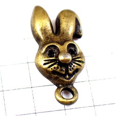 ピンバッジ・ウサギ兎ブロンズ色 ANTIQUE-BRASS RABBIT ピンバッジ・ウサギ兎ブロンズ色 ANTIQUE-BRASS RABBIT