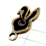 ピンバッジ・ウサギ兎ブロンズ色