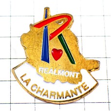 ピンバッジ・アルファベットＲハート REALMONT LA-CHARMANTE FRANCE