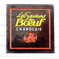 ピンバッジ・牛肉の匂い味シャロレー BOEUF CHAROLAIS LABEL-ROUGE FRANCE