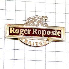 ピンバッジ・アルファベットＲＲロジェロポストお惣菜店 ROGER-ROPOSTE TRAITEUR FRANCE