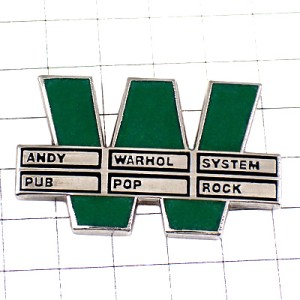 ピンバッジ・画家アンディウォーホルW緑システム ANDY-WARHOL USA FONDATION-CARTIER FRANCE ピンバッジ・画家アンディウォーホルW緑システム ANDY-WARHOL USA FONDATION-CARTIER FRANCE