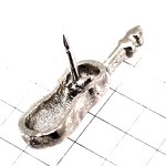 ピンバッジ・バイオリン音楽ヴァイオリン楽器シルバー銀色