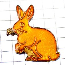 ピンバッジ・茶色いウサギ兎 RABBIT FRANCE ピンバッジ・茶色いウサギ兎 RABBIT FRANCE