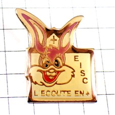 ピンバッジ・ピンク色のウサギ兎 EISC RABBIT FRANCE ピンバッジ・ピンク色のウサギ兎 EISC RABBIT FRANCE