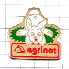 お買得ピンバッジ・ピンズ・白いウサギ草むらの兎 AGRINET RABBIT FRANCE お買得ピンバッジ・ピンズ・白いウサギ草むらの兎 AGRINET RABBIT FRANCE