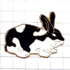 ピンバッジ・白黒のウサギ兎 RABBIT FRANCE ピンバッジ・白黒のウサギ兎 RABBIT FRANCE