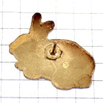 ピンバッジ・白黒のウサギ兎