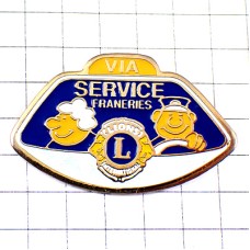 ピンバッジ・タクシー運転手とお客さんサービスＬライオンズクラブ