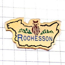 ピンバッジ・フクロウ鳥ミミズク梟ロシェエソン ROCHESSON HIBOU OWL FRANCE