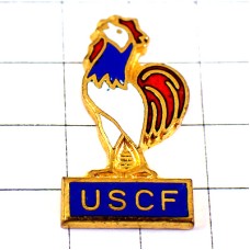 ピンバッジ・雄鶏ニワトリ鉄道員のスポーツ協会トリコロール青白赤 UNION-SPORTIVE-CHEMINOTS-DE-FRANCE USCF FRANCE ピンバッジ・雄鶏ニワトリ鉄道員のスポーツ協会トリコロール青白赤 UNION-SPORTIVE-CHEMINOTS-DE-FRANCE USCF FRANCE