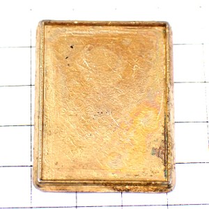 ピンバッジ・金色のフレーム四角ゴールド