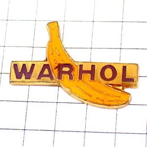 ピンバッジ・アンディウォーホルのバナナ絵 ANDY-WARHOL USA BANANA FONDATION-CARTIER ピンバッジ・アンディウォーホルのバナナ絵 ANDY-WARHOL USA BANANA FONDATION-CARTIER