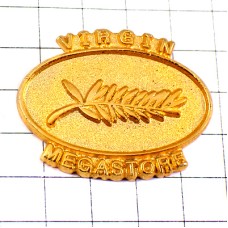 ピンバッジ・カンヌ映画祭パルムドール金色ゴールド店ヴァージンメガストア FESTIVAL-DE-CANNES PALME FRANCE VIRGIN-MEGASTORE