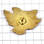 ピンバッジ・羽ばたくフクロウ梟ミミズク鳥