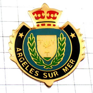 ピンバッジ・アルジュレス=シュル=メール紋章 ARGELES-SUR-MER FRANCE ピンバッジ・アルジュレス=シュル=メール紋章 ARGELES-SUR-MER FRANCE