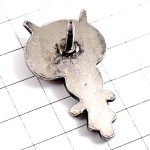 ピンバッジ・フクロウ鳥ミミズク梟シルバー銀色ラインストーン