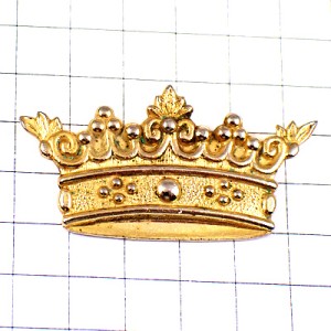ピンバッジ・王冠ゴールド金色