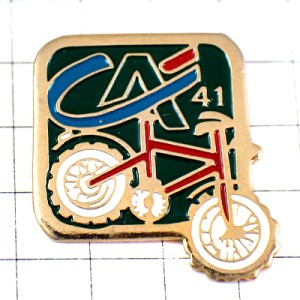 ピンバッジ・赤い自転車クレディアグリコル銀行CA41