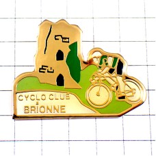 ピンバッジ・自転車クラブ古い建築物アンティーク BRIONNE CYCLING FRANCE ピンバッジ・自転車クラブ古い建築物アンティーク BRIONNE CYCLING FRANCE