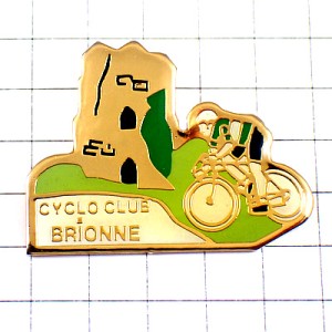 ピンバッジ・自転車クラブ古い建築物アンティーク