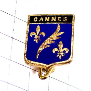 ブローチ・カンヌ椰子パルムの葉と百合の紋章 CANNES PALME FESTIVAL BROOCH FRANCE