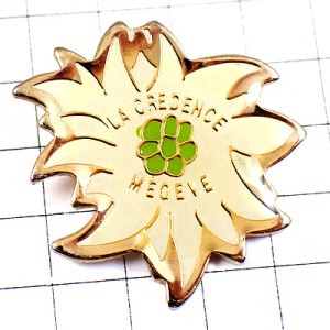 ピンバッジ・エーデルワイスの花アルプス山脈ムジェーヴスキー場 MEGEVE EDELWEISS SAVOIE FRANCE ピンバッジ・エーデルワイスの花アルプス山脈ムジェーヴスキー場 MEGEVE EDELWEISS SAVOIE FRANCE