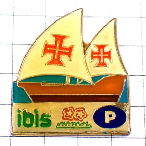 ピンバッジ・コロンブスの船ボート大航海時代イビスホテル