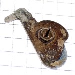 ピンバッジ・白いサックス音楽サクソフォン楽器 SAXOPHONE