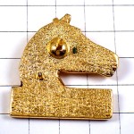 ピンバッジ・金色のウマ馬ゴールド