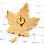 ピンバッジ・カナダ国旗の楓ゴールド金色と赤 CANADA LEAVE FLAG