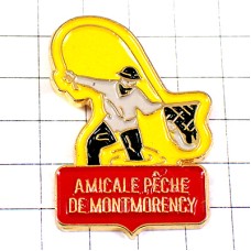 ピンバッジ・釣り師フィッシング魚釣り MONTMORENCY FISHING FRANCE ピンバッジ・釣り師フィッシング魚釣り MONTMORENCY FISHING FRANCE
