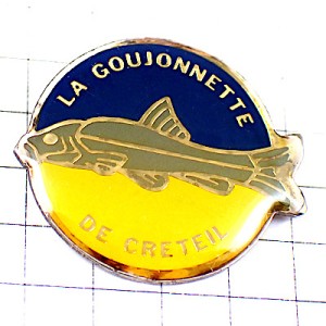 ピンバッジ・灰色の魚サカナ釣りフィッシング