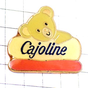 ピンバッジ・クマのぬいぐるみ熊ヤシの木 CAJOLINE TEDDY-BEAR FRANCE