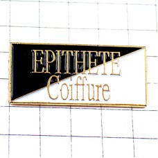 ピンバッジ・美容室モノクロ白黒 EPITHETE COIFFURE HAIRDRESSER FRANCE