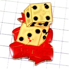 ピンバッジ・賭け事サイコロ２個タホ湖アメリカ/USA米国