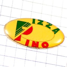ピンバッジ・ピザ屋さん赤白緑イタリア国旗色ピノＰ PIZZA-PINO ITALIA ITALY