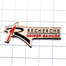  ピンバッジ・製鉄会社ユジノール社アルファベットＲ研究室 USINOR RESEARCH FRANCE