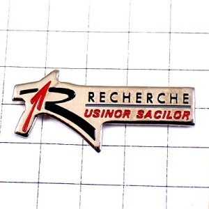 ピンバッジ・製鉄会社ユジノール社アルファベットR研究室 USINOR RESEARCH FRANCE ピンバッジ・製鉄会社ユジノール社アルファベットR研究室 USINOR RESEARCH FRANCE